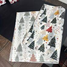 10/30/50 Sheets Christmas Tissue Wrapping Paper With Tree, Snowflake, Firework Patterns, Box Filler, Party Decor, Xmas Decoration, Gift Wrapping Supplies, Holiday Decorations, Festive Design, Decorative Wrapping - View 5