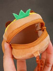 1pc Cartoon Fruit Capybara Coin Purse, Bag Charm, Coin Storage Small Gift - Multicolor - View 2