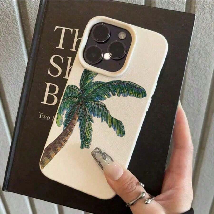 Fashion Print Cell Phone Case 20261pc, TPU Material, Summer Rose Tree Design, Compatible With IPhone 17 Pro, International Version, Not The Domestic Version - White - View 1