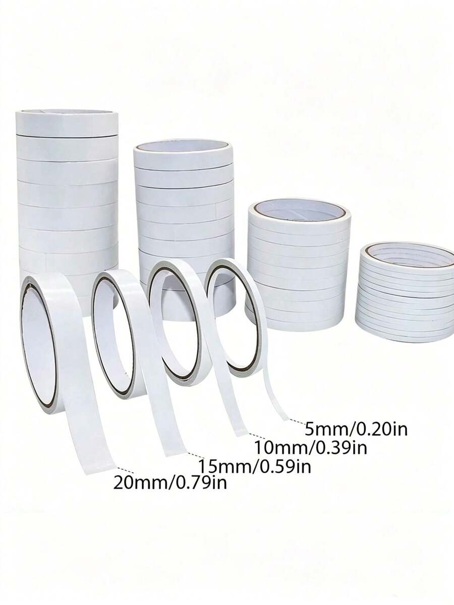 3 Rolls Double-Sided Tape, Strong And Durable, Suitable For Gift Wrapping, Halloween, Christmas Decoration, Event Venue Setup, Handmade Crafts - Double-sided Tape - View 1