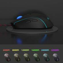 True RGB Full Size Keyboard And Mouse Combo, Silent Typing, 2-In-1 Combination, Mechanical Feel USB Membrane Keyboard, Suitable For Office And Gaming, Home Gift, PC And Laptop (Black & White) - View 8