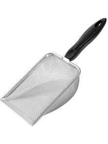 Stainless Steel Beach Sifter With Multi-Function Mesh Filter Garden Soil Sieve 1pc - Garden Sand Compost Sifter With Handle - Garden Sieve, Beach Mesh Shovel, Filter Sand Shovel For Picking Up Shells, Shark Teeth Sifter, Perfect For Sand, Rocks, Dirt, Compost - Ideal For Gardening Use - B - View 7