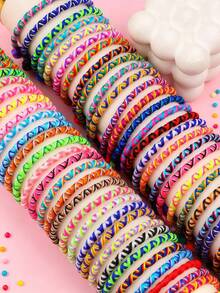 10/20pcs/Set Bohemian Style Colorful Fashion Woven Adjustable Children's Bracelets, Geometric Pattern, Gift For Friends, Daily Wear Accessories - Friendship Rope - View 4