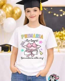 Camiseta Unisex para Graduación de Primaria ¡Rumbo a la Secundaria! Playera Casual con Estampado Divertido 2026 - Verde militar - Ver 7
