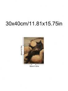 1pc Black Cat Wine Wall Art, Funny Cat Martini Poster,Cat On Green Sofa Picture For Bar Cart,Ideal Gift,Suitable For Bedroom,Living Room,Office,Wall Arts,Wall Decor,Home Decor,Room Decor,Canvas Wall Art,Posters, Wall Art With Frame, Optional Frame ﻿ - 1PCS - View 13