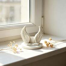 1pc Angel Wing Design 3D Printed Durable Plastic Phone Stand, 3D Printed Creative Desktop Decor, Suitable For Various Scenes And Rooms, Portable Use, Minimalist Nordic Style Phone Holder, Pink And White Available, Can Be Used As Gifts For Various Holidays, Valentine's Day, Mother's Day, Christmas, Thanksgiving, Halloween - Wing - View 6