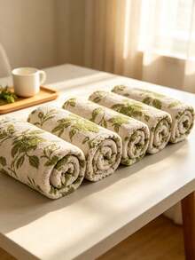 Floral Pattern Dish Cloth - Quick Dry, Thickened & Extra Wide Kitchen Towel. Soft & Breathable, Suitable For Bath Towel, Car Polishing Pad, Dishwashing Or Glass Cleaning. - Multicolor - View 7
