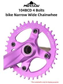 MOTSUV Mountain Bike 104BCD Chainring, Imported German Technology, Positive/Negative Teeth, 32T 34T 36T 38T - Multicolor - View 4