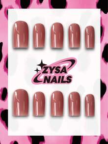 Zysa 10pcs Handmade Nails Press On Nails Short Nails For Summer Vacation Graduation Party - Multicolor - View 1