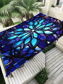 1pc Plant Leaf Floral Print Design Sunshade Awning, Outdoor Shade Cloth And Canopy, 2D Flat Printed Tent, Washable, Suitable For Garden, Camping, Beach, Yard, Poolside And More, Poles Not Included - Multicolor - View 65