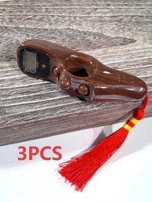 1pc Wood Grain LCD Digital Counter Tally Counter With Lanyard, Battery-Free Operation, Suitable For Meditation, Gym, Prayer, Yoga - Durable Material - For Tracking Repetitions, Cycles, Routines - Portable Counter, Suitable For Meeting Statistics - Multicolor - View 20