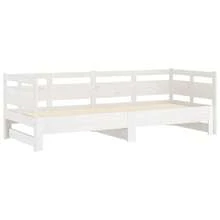 vidaXL Lit coulissant sans matelas blanc 2x(90x200) cm - Blanco - Ver 6