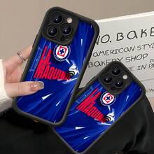 Funda para móvil Cruz Azul La Máquina, compatible con fundas para Samsung, Apple, VIVO, OPPO, , ,  y Honor. Fabricada en TPU, ofrece protección contra golpes y caídas. - Negro - Ver 2