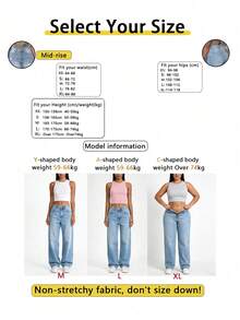 New Casual American Street Style Basic Ripped Loose Straight Leg Women Pants Spring - Light Wash - View 5