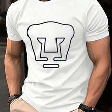 Men's T-Shirt - LIGA MX - PUMAS UNAM Football Club, Text And , Fashion Graphic T-Shirt, 92% Cotton, Soft And Comfortable, Summer Fashion T-Shirt, Aéxicosummer - 白色 - 查看 1