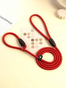 1Pc Slip Lead Dog Training P Leash, Adjustable Nylon Rope Walking Collar Lead With Metal Ring, Anti-Choke No Pull Pet Slip Leash For Small Medium Large Dogs Outdoor Walking Training - Multicolor - View 14