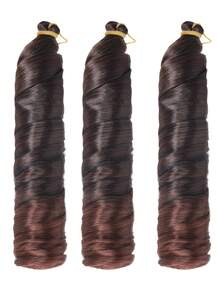 24 Inch Long French Curly Braided Hair Extensions, Synthetic Hair, Loose Wavy Spiral Curls, Ombre Color, Heat Resistant, Pre-Stretched, Halloween - Multicolor - View 35