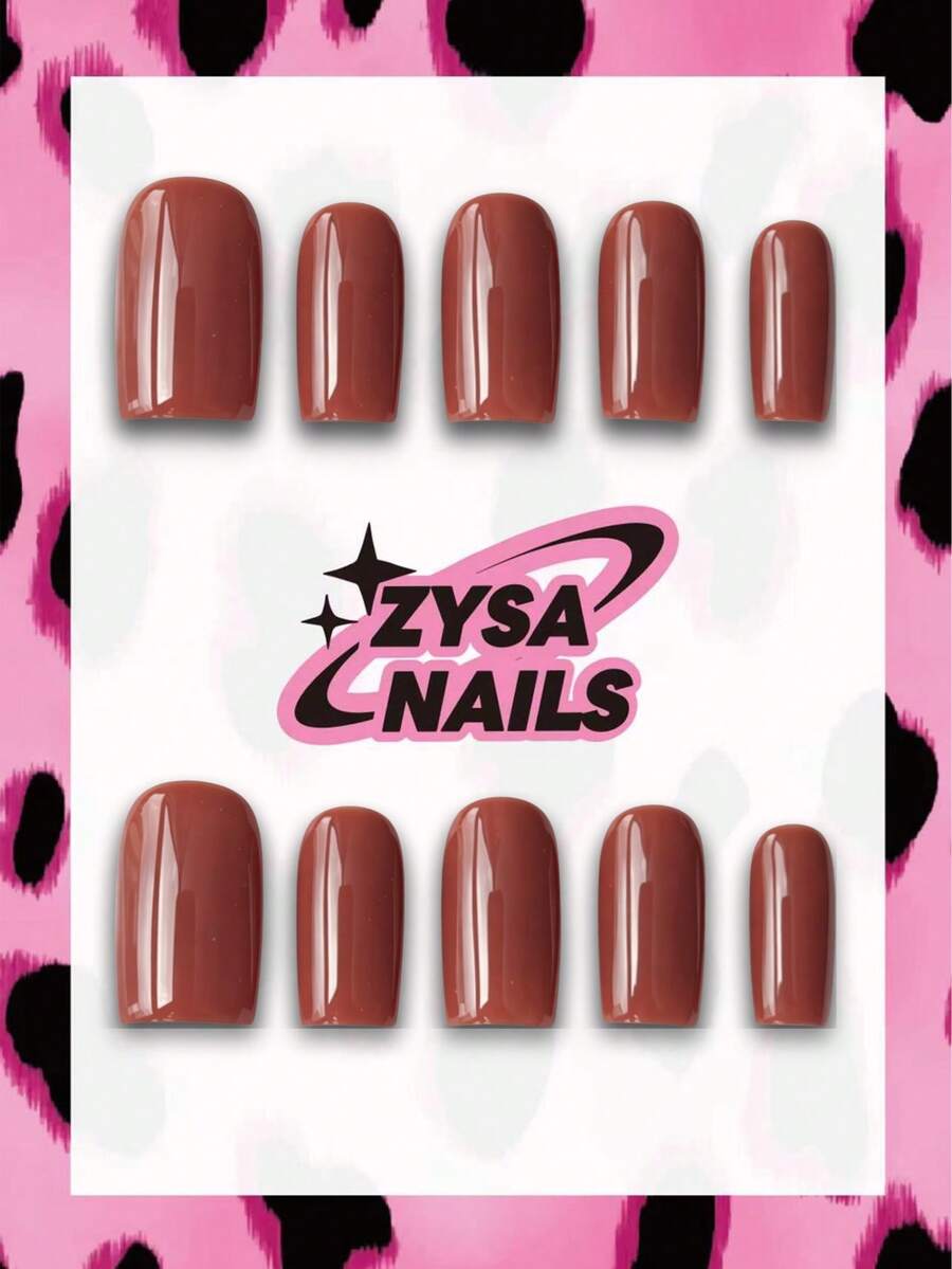 Zysa 10pcs Handmade Nails Press On Nails Short Nails For Summer Vacation Graduation Party - Multicolor - View 1