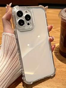 手機殼 3入裝 奢華防摔 TPU 透明手機殼，相容 Apple 18/18 Pro/18 Pro Max、17/16/15/14/13/12/11 Pro Max/X/Xs Max/Xr/8/7 Plus，優質 TPU 透明保護手機保護殼 - 透明5 - 查看 2