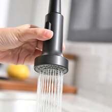 Purifier Kitchen Faucet Drinking Water Faucet With Roll Up Dish Drying Rack, Pull Down Water Filter Kitchen Sink Faucets Matte BlackSink Accessories Kitchen Sink Parts Sink Organizer - Black + Brass + Ceramic1 - View 6