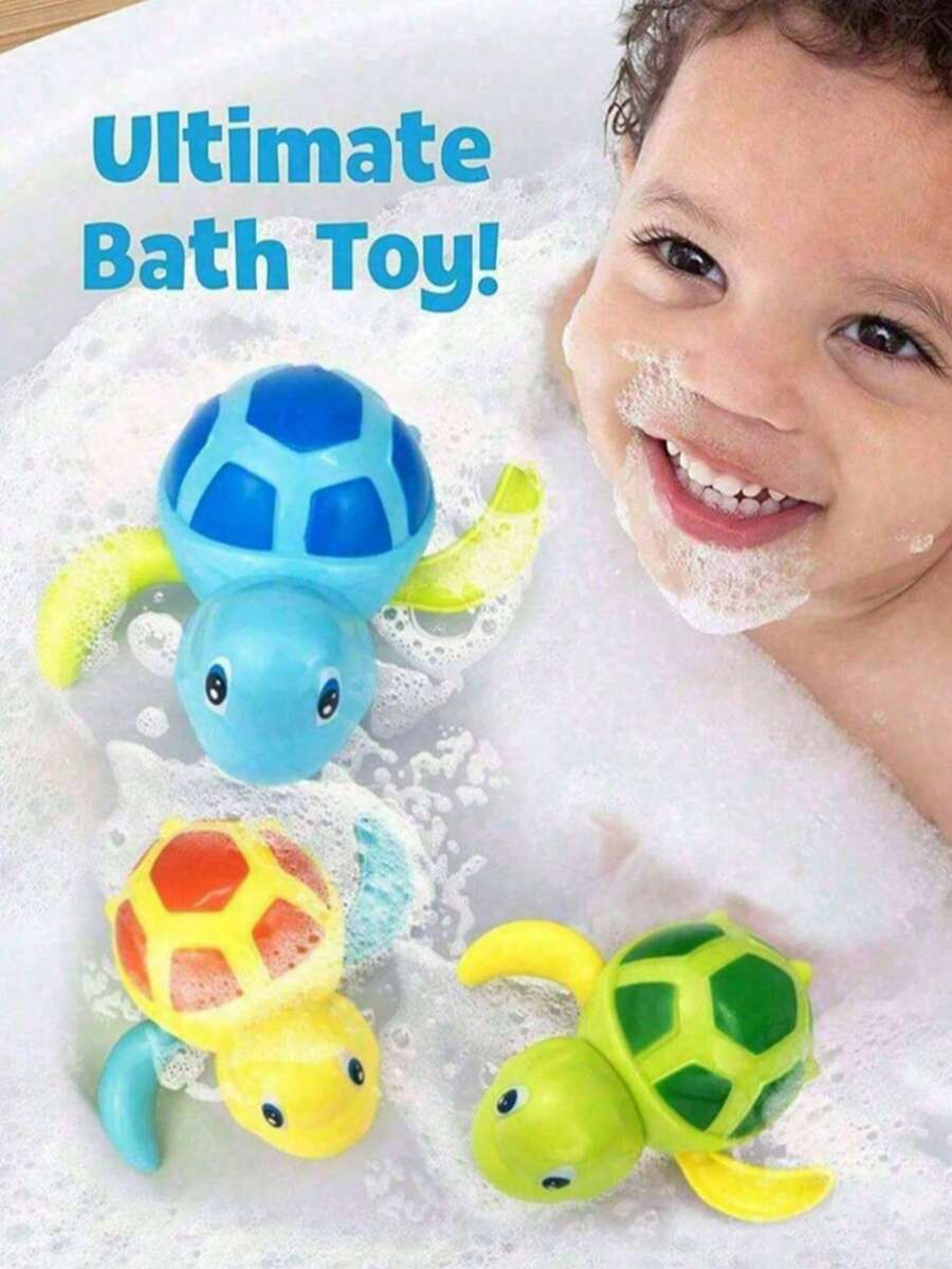A Cute Swimming Turtle Bath Toy, Can Spin And Float, Perfect For Toddlers, A Fun Gift For Bathtub Or Pool Play - Multicolor - View 1