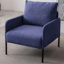Sillón Mónaco Gris Oscuro Sofá Individual Moderno para Sala, Diseño Elegante, Tapizado en Tela Suave, Estructura Resistente, Ideal para Sala, Recámara u Oficina (Azul Oscuro) - Gris Oscuro - Ver 11
