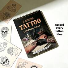 Tattoo Practice Skin Notebook 4 Sheets 2mm Soft Silicone Fake Skin Step-By-Step Tattoo Training Supplies - Multicolor - View 2