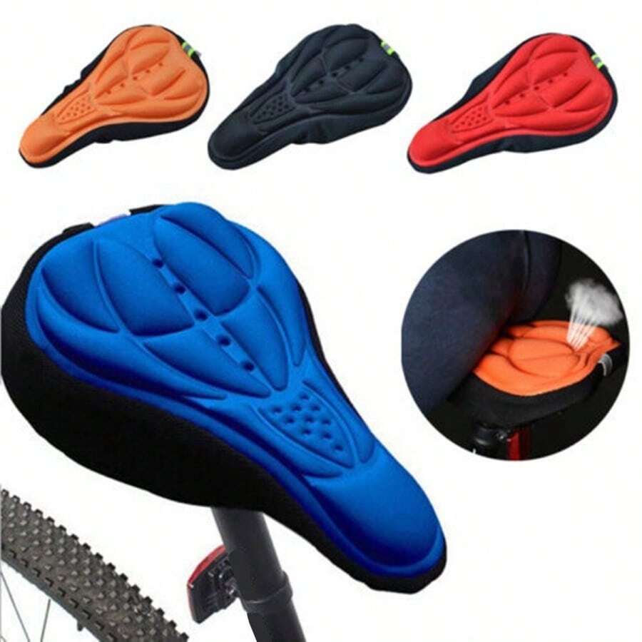 1pc 3D Fixed Gear Bicycle Seat Cover, Cycling Gear Accessory For Mountain Bike Saddle - Multicolor - View 1