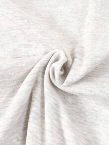 Mädchen Sommer Kurzarm T-Shirt, figurbetontes T-Shirt, Baumwoll-Strickstoff, modischer Streetstyle, süß, süße Cartoon-Donut-Getränk-Drucke - Hautpuder - Übersicht 8