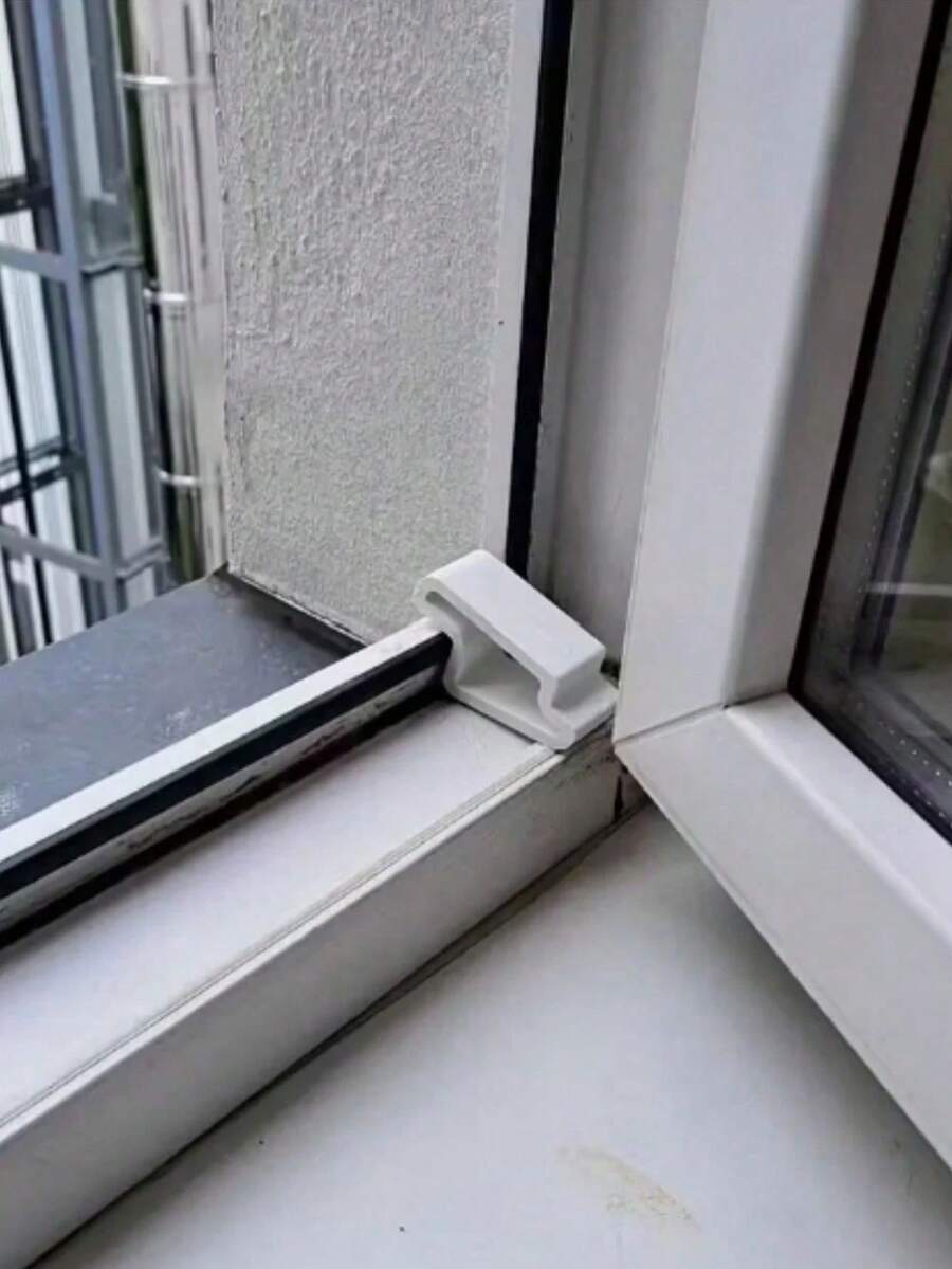 1/5pcs Door & Window Stopper | Durable Anti-Collision Buffer Strip And Rail Lock Set, Suitable For Balcony Partition, Ventilation And Privacy Protection | Easy Installation, Suitable For Patio Door, Bedroom Essentials | Home Gift - Multicolor - View 1