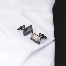 1 Piece Cufflinks, Decorative Shirt Sleeve Accessory For Wedding Business Party Formal Occasions - Multicolor - View 1