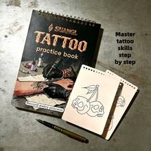 Tattoo Practice Skin Notebook 4 Sheets 2mm Soft Silicone Fake Skin Step-By-Step Tattoo Training Supplies - Multicolor - View 1