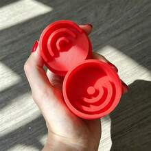 1件裝 雙層螺旋紅色研磨器 50MM 3D列印一體成型 硬塑膠 均勻細碎 便攜小號研磨器 抽菸配件 - 查看 4