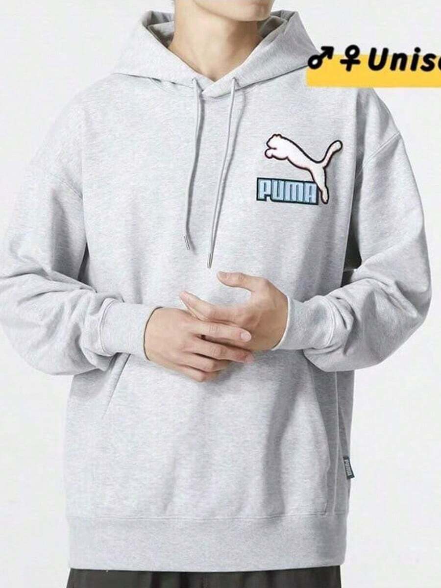 Puma 彪马男女通用休闲运动健身舒适套头衫 - 灰色 - 查看 1