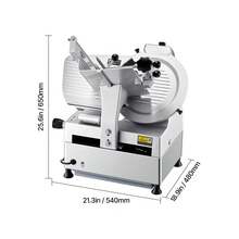 Automatic Meat Slicer, 180W + 370W Deli Slicer With A 12 Inch Premium 65Mn Blade, 0-0.3 Inch Adjustable Thickness, Electric Food Slicer Machine For Meat, Vegetables, Hard Bread, And Cheese - Silver - View 10