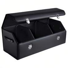 Inspired By Luxurious Leather Texture Car Storage Box, Front Passenger Seat Spacious Opening Storage Cube, High Capacity Luxury Car Interior Storage Box, Multifunctional Car Storage Essential - Multicolor - View 14