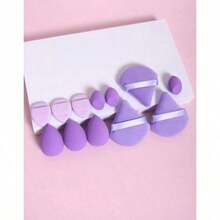 A Multi-Functional Makeup Sponge Set With 3 Teardrop-Shaped Sponges, Suitable For Foundation, Loose Powder, And Concealer. Suitable For All Skin Types. Cosmetics, Affordable, Room Decor, Dressing Table, Travel, Bedroom, Makeup Accessories. - Multicolor - View 2