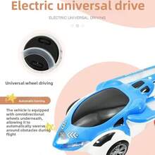 Novo Brinquedo de Tanque de Combate Militar Elétrico Transformável para Crianças com Rodas Omnidirecionais, Movimento Livre, Luzes e Efeitos Sonoros Integrados, Asas Auto-Expansíveis, Robô de Montagem Destacável, Veículo Blindado Camuflado, Tanque de Mísseis, Suave e Sem Arranhões, Durável, Anti-Colisão, Brinquedo Educativo Interativo para Meninos, Presente para Brincadeiras Internas e Externas (3 Pilhas AA Necessárias) - Multicolorido - Visão 8