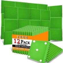 TOUO 8 Warna Panel Busa Akustik Berbentuk Baji, Paket 6-48 Buah, Bahan Perawatan Akustik Dinding Kedap Suara untuk Studio dan Home Theater - Baji - View 11