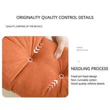 Back Pillow For Chair, Lumbar Support Pillow For Office Chair Lower Back Pain Relief Soft Cushion Car Bed Couch Sitting High Elasticity (Green, 35cm*16cm*20cm) - Orange - View 10