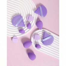 A Multi-Functional Makeup Sponge Set With 3 Teardrop-Shaped Sponges, Suitable For Foundation, Loose Powder, And Concealer. Suitable For All Skin Types. Cosmetics, Affordable, Room Decor, Dressing Table, Travel, Bedroom, Makeup Accessories. - Multicolor - View 5