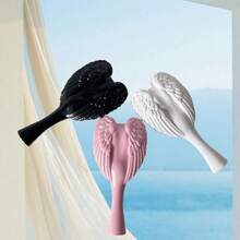 1 buah Sisir Pijat Bantalan Warna Matte Sayap Malaikat Premium dalam Kotak Hadiah, Cocok untuk Penataan Rambut Wanita, Sisir Bantalan Queen - Aneka warna 3 - View 9