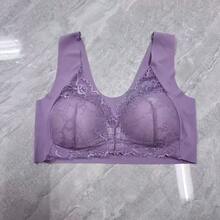 Sujetador talla grande tank cierre frontal push-up copa fija espalda bonita mujer europeo-americano - Neón/Fluorescente - Ver 4