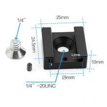 Camera Hot Shoe Cold Shoe Adapter 1/4 Inch Screw Hot Shoe Connector Mount Bracket Universal Photography Cold Hot Shoe Base Accessory - View 3