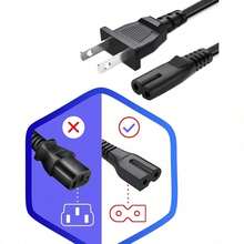 Cable Impresora De Corriente Alimentacion Pc Cpu Monitor - Negro - Ver 7