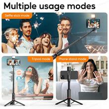 Foldable Wireless Selfie Stick Bluetooth Monopod With Fill Light,Multi-Angles Rotation Phone Holder With Remote Shutter,Stable Tripod Stand For Smartphone 16 15 14 13 12 Pro IOS Android - 查看 11