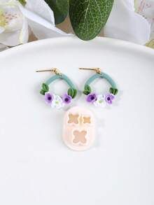 Mini Floral Leaves Clay Cutters Molds, Butterfly Pattern Clay Cutters For Polymer Clay Jewelry Making, Earring Mold Kit, DIY Reusable Embossing Craft - Flowering Leaves - View 12