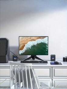 1 Pair Desktop Computer Speakers, Wired USB Powered 3.5mm Audio Interface, Suitable For Desktop PC Laptop Phone Monitor, LED Blue Light Stereo Surround Bass Adjustable Volume, Mini Compact Gaming Multimedia Audio Speakers - View 8