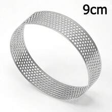 Perforated Tart Ring, Round Stainless Steel Non-Stick Metal Cake Ring, Suitable For Cookies And Fruit Tarts, Prevents Soggy Bottom, Ensures Even Baking - Multicolor - View 9