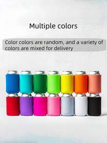 1/3/5pcs Multi-Color Neoprene Can Cooler Sleeve, 4mm Thick Insulation Anti-Condensation, Portable Beer Bottle Insulated Cup Holder, Outdoor Beach Party Camping Anti-Slip Drink Thermal Sleeve - View 8